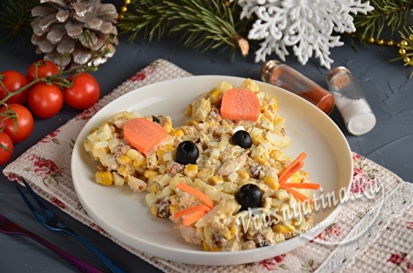 
			Вкусный салат на Новый год 2020 в виде мышки&nbsp;		